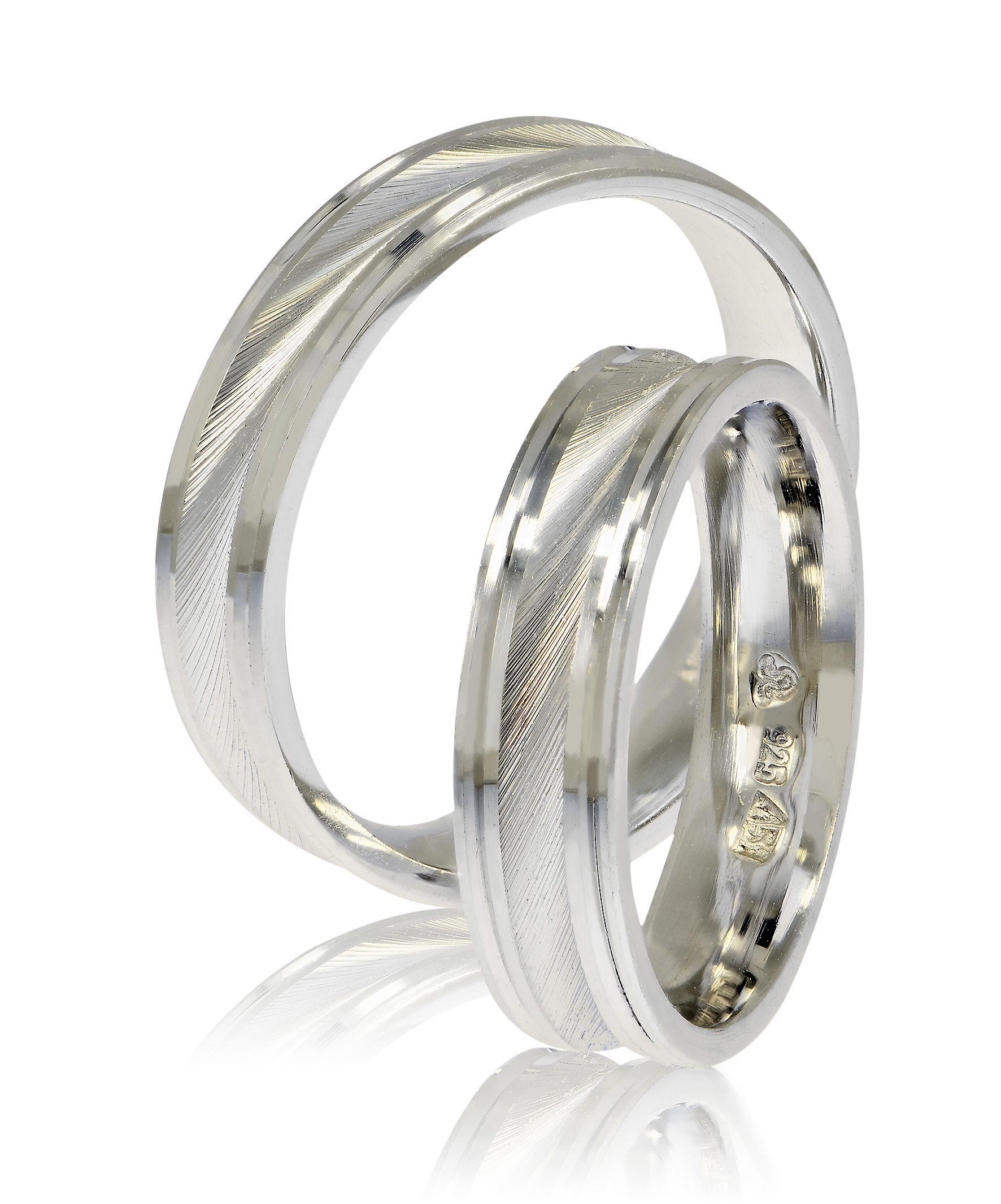 White gold wedding rings 5mm (code SS9)